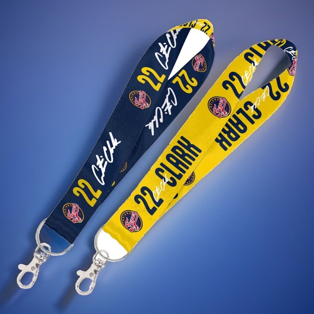 Caitlin Clark Indiana Fever Double-Sided Keystrap 9.25" x 1" **NEW**